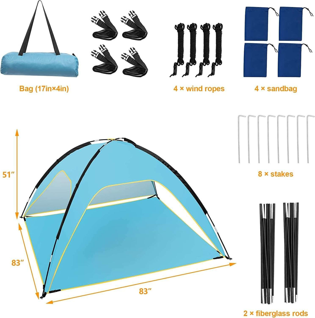 Portable Beach Tent - All - Gadgetry