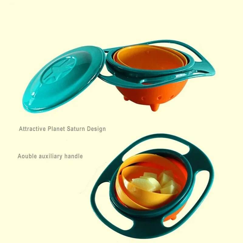 Universal Gyro Bowl Children Rotary Balance Novelty Gyro 360 Rotate Spill Proof Feeding Dishes Baby Training Rotary Balance Toy - All - Gadgetry